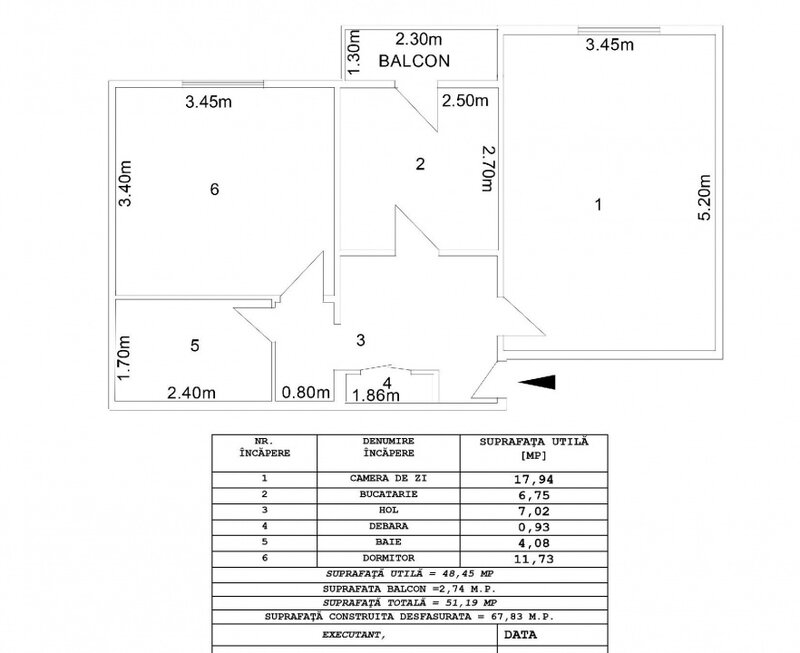 Daciei, oportunitate de investitie: apartament cu doua camere decomandat.